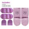 ZOMAPLE Cold Therapy Socks + Gel Packs, Lavender, Medium  Soothe Burning Feet & Reduce Swelling  Hot/Cold Use, Touch Fasteners & Comes with 2 Large & 2 Small Gel Packs  Versatile Foot Ice Pack Wrap view 4