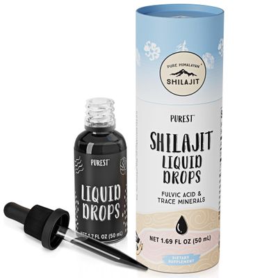 Pure Himalayan Shilajit Liquid Drops - The Purest Form of Shilajit, 99.9% Absorption for Immune Support, Energy Boost, Anti-Aging - Natural Trace Minerals & Fulvic Acid (50ml)