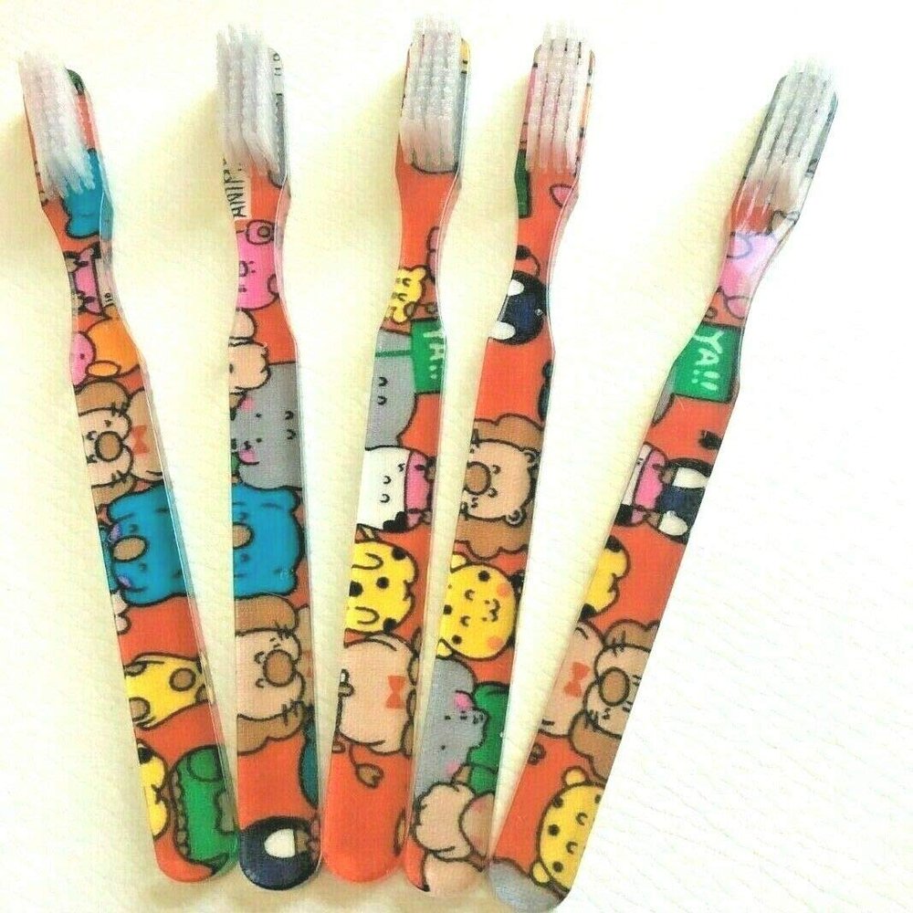 5-PACK Vintage NEW Cartoon Animal Designer Toothbrush By Alan Stuart of New York