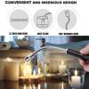 TOMOLO 2 Pack Electric Candle Lighter USB Rechargeable Flameless Windproof Arc Lighter with Flexible Neck, Safety Switch for Candle, Grill, BBQ, Camping & Kitchen (Black&Silver) view 2