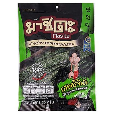 Masita Seaweed Snack, Net weight 30g X 3 Packs (Original Flavour)