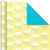Hallmark Baby Shower Wrapping Paper Rolls - Pastel Gift Wrap Paper - Gender Neutral Clouds, ABCs, Bottles, Polka Dots, Blue, Gray Gingham (Set of 3 Rolls: 75 sq. ft. ttl.) view 4