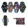 5 Cloth Menstrual Pads 1 Wet Bag M Panty Liners Reusable Washable (Sunflowers, M Panty Liners) view 1