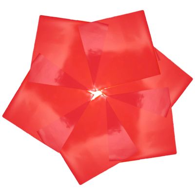 FIESTA WRAPS 150 Red Cellophane Sheets 8 x 8 in - Red Cellophane Paper - Transparent Paper for Crafts - Colored Saran Wrap - Cello Wrapping - Colored Cello Sheets