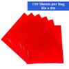 FIESTA WRAPS 150 Red Cellophane Sheets 8 x 8 in - Red Cellophane Paper - Transparent Paper for Crafts - Colored Saran Wrap - Cello Wrapping - Colored Cello Sheets view 2