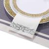 200 Disposable Hand Towels Soft and Absorbent Linen Feel Dinner Napkin Durable Decorative Bathroom Hand Napkins Good for Kitchen, Parties, Weddings, Dinners or Events White and Silver view 3