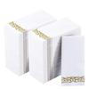 200 Disposable Hand Towels Soft and Absorbent Linen Feel Dinner Napkin Durable Decorative Bathroom Hand Napkins Good for Kitchen, Thanksgiving, Parties, Weddings, Dinners or Events White and Gold view 1