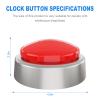 Large Talking Clock for Visually impaired- Telling Time, Date and Week of Day, Perfect for The Blind, Elderly or Visually impaired-(RED+Silver) view 3