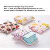 4 Pcs Cute Cotton Sanitary Napkins Bag, Menstrual Cup Pouch, Nursing Pad Holder, 5.1 x 5.1 inch Washable Organizer, Multifunction Purse for Girls Women (A) view 2