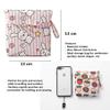 4 Pcs Cute Cotton Sanitary Napkins Bag, Menstrual Cup Pouch, Nursing Pad Holder, 5.1 x 5.1 inch Washable Organizer, Multifunction Purse for Girls Women (A) view 4