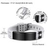 MOWOM Medical Bracelet Custom Engraved Silicone Adjustable Sport ID Identification Alert Stainless Steel - Bundle with Emergency Card, Holder (Grey, Penicillin Allergy) view 2