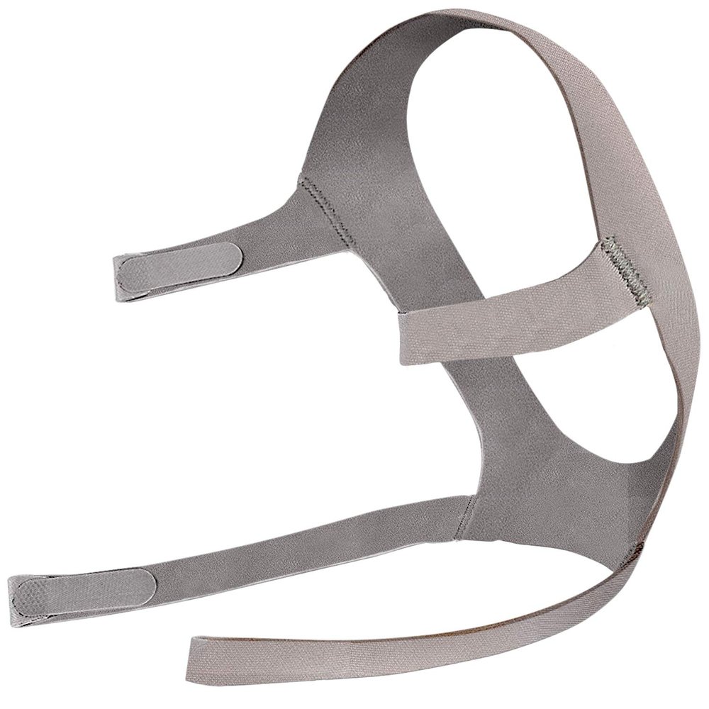 IMPRESA Nasal Pillow Headgear Replacement Strap Kit - Compatible with ResMed AirFit F20 CPAP Mask - Large & Gray - Adjustable Elastic CPAP Strap