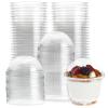 Juvale Plastic Cups with Lids - 8 oz, Clear, 50 Pack - Dessert Containers with Lids & Ice Cream Containers for Parfaits & Sundaes - Clear Plastic Sundae Cups view 1