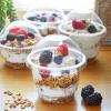 Juvale Plastic Cups with Lids - 8 oz, Clear, 50 Pack - Dessert Containers with Lids & Ice Cream Containers for Parfaits & Sundaes - Clear Plastic Sundae Cups view 3