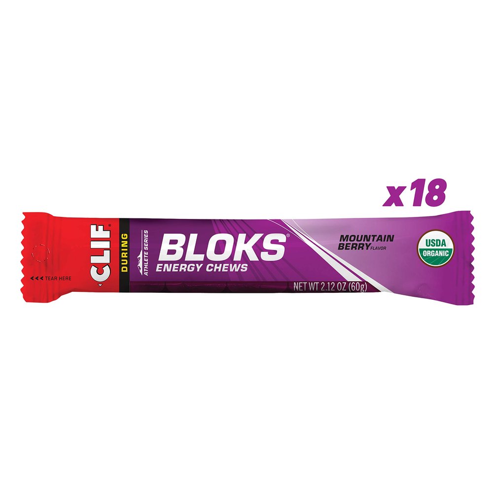 CLIF SHOT BLOKS MOUNTAIN BERRY18PK, 1.58 GR