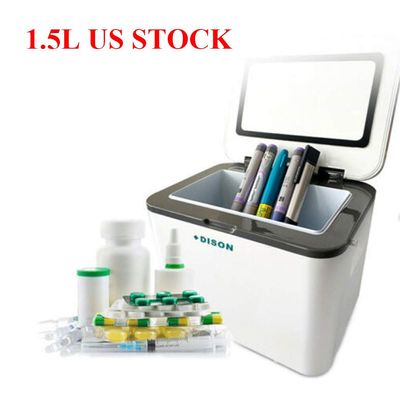 1.5L Portable Medicine Diabetic Insulin Cooler Box Safe Refrigerator Box Insulin Cooler Car 2-25C Drug Reefer US Stock