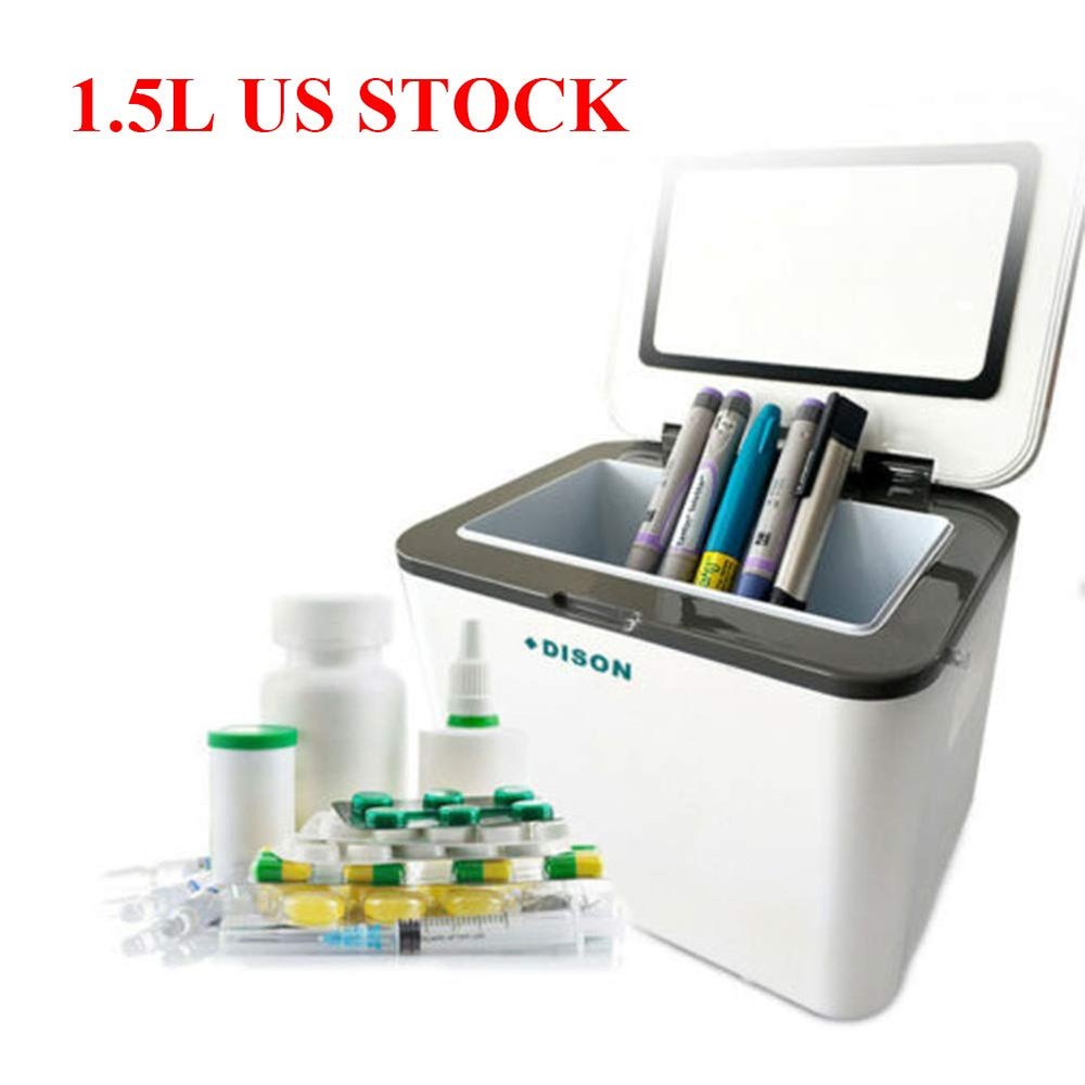 1.5L Portable Medicine Diabetic Insulin Cooler Box Safe Refrigerator Box Insulin Cooler Car 2-25C Drug Reefer US Stock