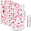 Aneco 100 Pack Valentine Cellophane Bags 10.6 x 5.1 Inch Valentine's Day Candy Cookie Bags 4 Styles Valentine Gift Bags Plastic Clear Cellophane Bags with Twist Ties for Valentine Party Favor Supplies view 2