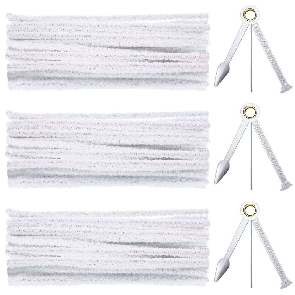 Sunshane Pipe Cleaners Tool Set Include 3 Packs 3 in 1 Pipe Tamper Reamer Tool and 150 Count Hard Bristle Pipe Cleaners