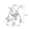 Deluxe Folding Rollator Walker Walking Mobility Aid, for Elderly Senior Disabled 4 Wheel Walker (4 Styles) view 3