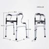 Folding Walker Walking Frame with Wheels, Lightweight Aluminium Rollator Toilet Max Load Capacity 180kg view 2