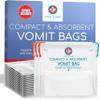 Medi Grade Absorbent Vomit Bags Disposable for Adults and Kids, 22pcs - Travel Essentials Leakproof Barf Bags with Tissues Turn Vomit to Gel and Prevent Odor - Purse Essential Travel Size Sick Bags view 1