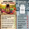 Hippie Farms Beet Root Capsules - Circulation, Heart-Healthy Energy - w Grape Seed Extract & Ginseng 60 Count Vegan view 4