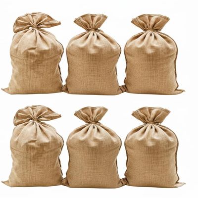 6-Pack of Premium Large Burlap Sack Bags | Set of 6 Pieces, each measuring 24 x 40 inches | Environmentally friendly, crafted from natural jute material | Constructed from 10-ounce burlap fabric.