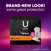 U by Kotex Balance Sized for Teens Ultra Thin Overnight Pads with Wings, 48 Count (4 Packs of 12) (Packaging May Vary) view 3