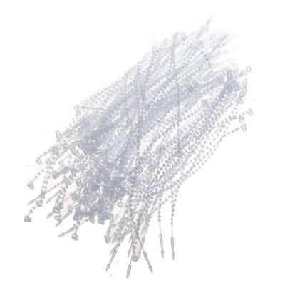 1000 PCS Pin Adjustable Security Beaded Loop Tie Plastic Paper Prices Tag Fasteners Loop Tie Security Cable Fasteners for Paper Prices Tag (Clear, Length 5 Inch)