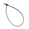 1000 PCS Pin Adjustable Security Beaded Loop Tie Plastic Paper Prices Tag Fasteners Loop Tie Security Cable Fasteners for Paper Prices Tag (Black, Length 7 Inch) view 2