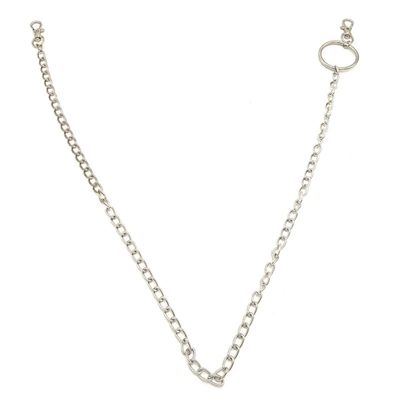 Andongnywell Metal Ring Pants Waist Chain Punk Style Wallet Belt Chain Hip Hop Jewelry Waist Chain for Men and Women (Silver)