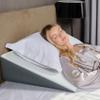 Kolbs Bed Wedge Pillow for Sleep Apnea, FSA Eligible Acid Reflux, and Back Pain Relief, with Chic Jacquard Cover - Headboard Wedges for Sleeping (Standard Width 7.5" Height) view 1