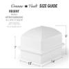 Crowne Vault Urn Vault for Underground Burial | Fortified Container to Hold Adult Human Ashes and Cremation Urns for Cemetery and Ground Burial | Made in The USA (Regent, Sky Blue) view 3