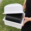 Crowne Vault Compact Urn Vault for Underground Burial | Fortified Urn Vaults to Hold Small Cremation Urns for Adult Ashes for Cemetery and Ground Burials | Made in The USA (Coronet, White) view 4