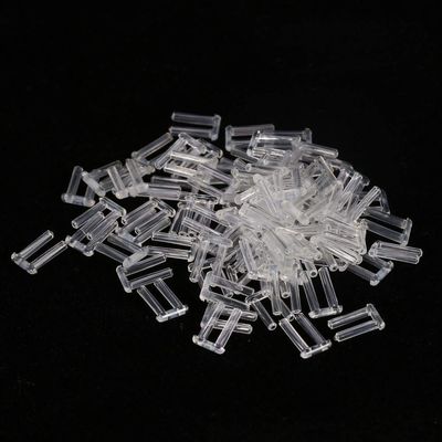 100pcs Rimless Frame Sleeves, Clear Plastic Compression Sleeves/Plugs for Rimless Glasses Fixing Tools(pack of 100) (1.5 * 0.8 * 7.0mm)