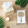 Caspari Grand Palms Paper Guest Towel Napkins in Black - Four Packs of 15 view 3