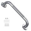 12 Inch Anti Slip Shower Grab Bar, Munzong Stainless Steel Bathroom Grab Bar, Satin Brushed Nickel Knurled Bathroom Balance Bar,Safety Hand Rail Support Handicap Elderly Senior Assist Bath Handle view 1