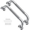12 Inch Anti Slip Shower Grab Bar 2 Pack, Munzong Stainless Steel Bathroom Grab Bar, Satin Brushed Nickel Bathroom Balance Bar,Safety Hand Rail Support Elderly Senior Assist Handle view 1