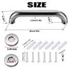 16 Inch Stainless Steel Shower Grab Bar 2 Pack, Munzong Balance Handrail Shower Bar - Bathroom, Bathtub Mounted Safety Hand Support Rail, Handicap, Elderly, Disabled, Injury, Senior Assist Bath Handle view 2