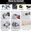 16 Inch Stainless Steel Shower Grab Bar 2 Pack, Munzong Balance Handrail Shower Bar - Bathroom, Bathtub Mounted Safety Hand Support Rail, Handicap, Elderly, Disabled, Injury, Senior Assist Bath Handle view 4