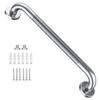 16 Inch Anti Slip Shower Grab Bar, Munzong Stainless Steel Bathroom Grab Bar, Satin Brushed Nickel Knurled Bathroom Balance Bar,Safety Hand Rail Support Handicap Elderly Senior Assist Bath Handle view 1