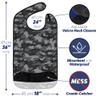 Adult Bibs for Eating: Reusable Bib with Crumb Catcher Pocket - For Men and Women (Gray Camo) view 2