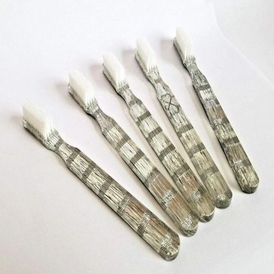 10-PACK New FUN Silver Vintage Toothbrushes By Alan Stuart of New York