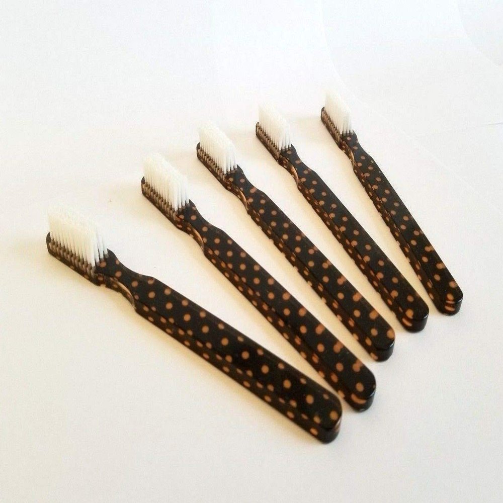 10-PACK New FUN Polka Dot Vintage Toothbrushes By Alan Stuart of New York
