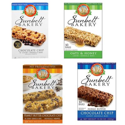 Sunbelt Variety Pack | Granola Chewy Bars | Fudge Dipped Chocolate Chip | Peanut Butter Chocolate Chip | Chocolate Chip | Oats and Honey