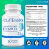 FOLATE MAXX L Methylfolate 7.5mg with Active Vitamin B Complex  60 Capsules  High Potency 5-MTHF with B6 Blend and Methyl B12 Supplement  3-in-1, Non-GMO, Gluten Free (2-Month Supply) view 4