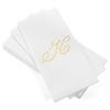 AH AMERICAN HOMESTEAD Disposable Hand Towels for Bathroom 50 Count - Guest Bathroom Essentials -Bathroom Paper Towels - Monogrammed Disposable Napkins - Wedding Napkins in Paper Towel Tray (Gold, K) view 1