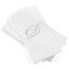 AH AMERICAN HOMESTEAD Disposable Hand Towels for Bathroom - Guest Bathroom Essentials - Monogrammed Disposable Napkins - Wedding Napkins in Paper Towel Tray (Silver D, 50 Count) view 1