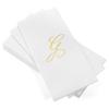 AH AMERICAN HOMESTEAD Disposable Hand Towels for Bathroom 50 Count - Guest Bathroom Essentials -Bathroom Paper Towels - Monogrammed Disposable Napkins - Wedding Napkins in Paper Towel Tray (Gold, G) view 1